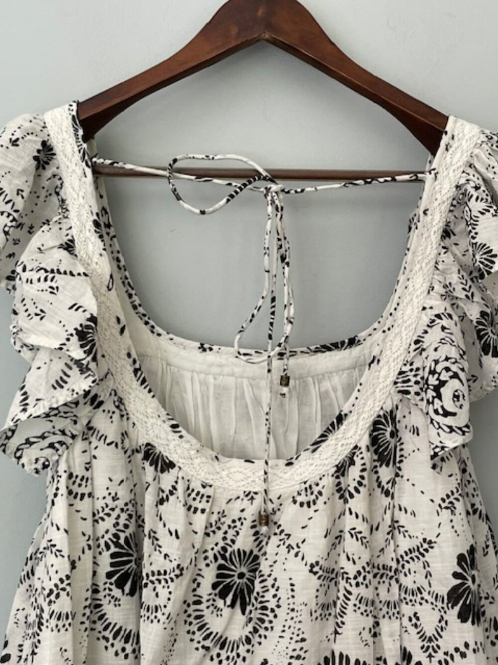 Maeve Anthropologie Flutter-Sleeve Cotton Paisley Mini Dress Plus Size 2X - Picture 9 of 10